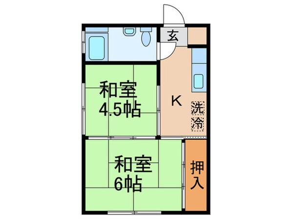 コーポ中央の物件間取画像